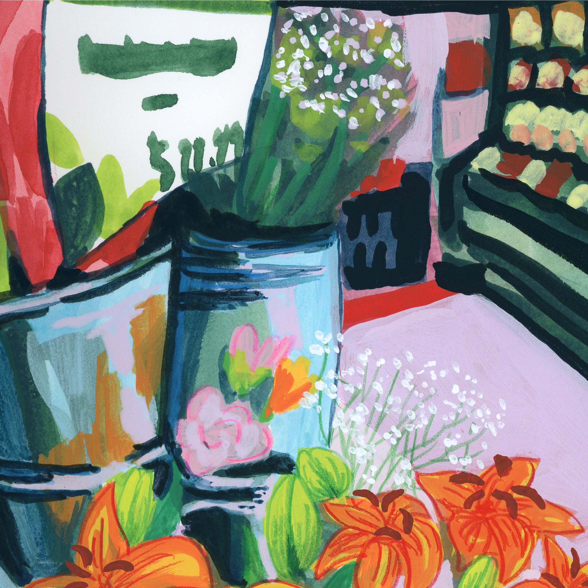 Flowers from the Co-op Giclée Print