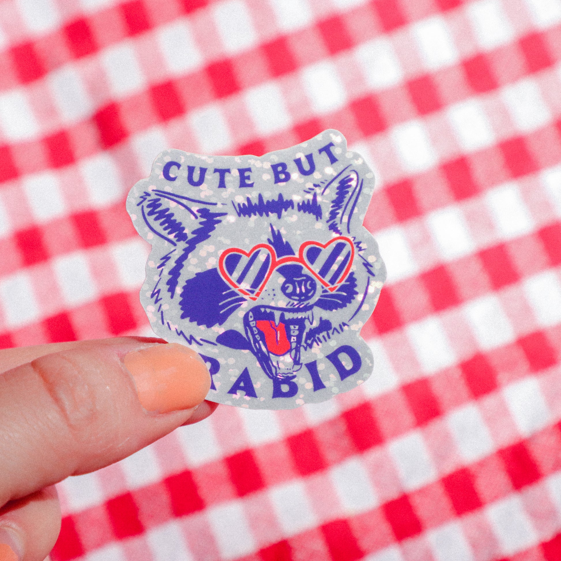 Cute But Rabid Raccoon Sticker