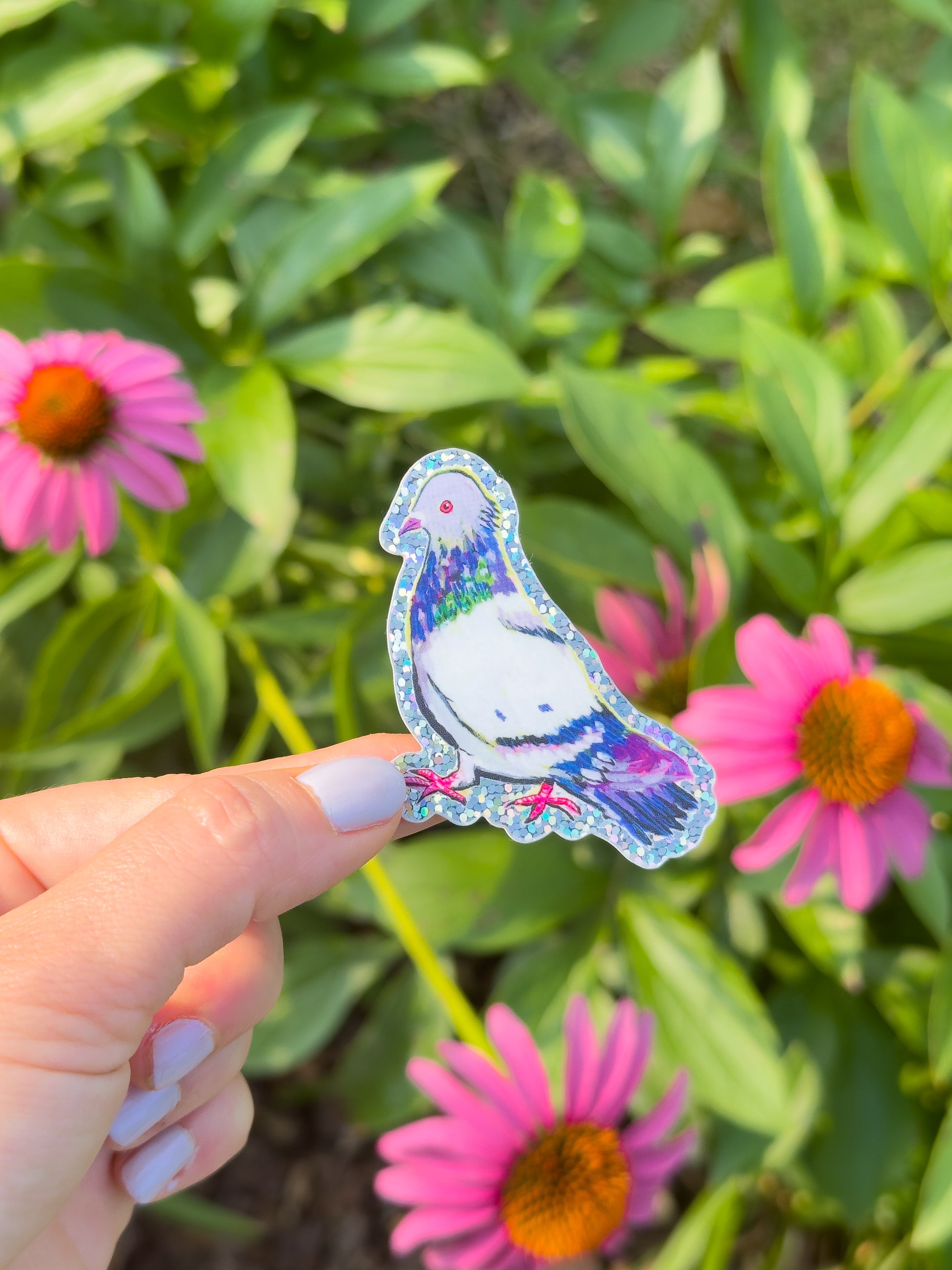 Glitter Pigeon Sticker