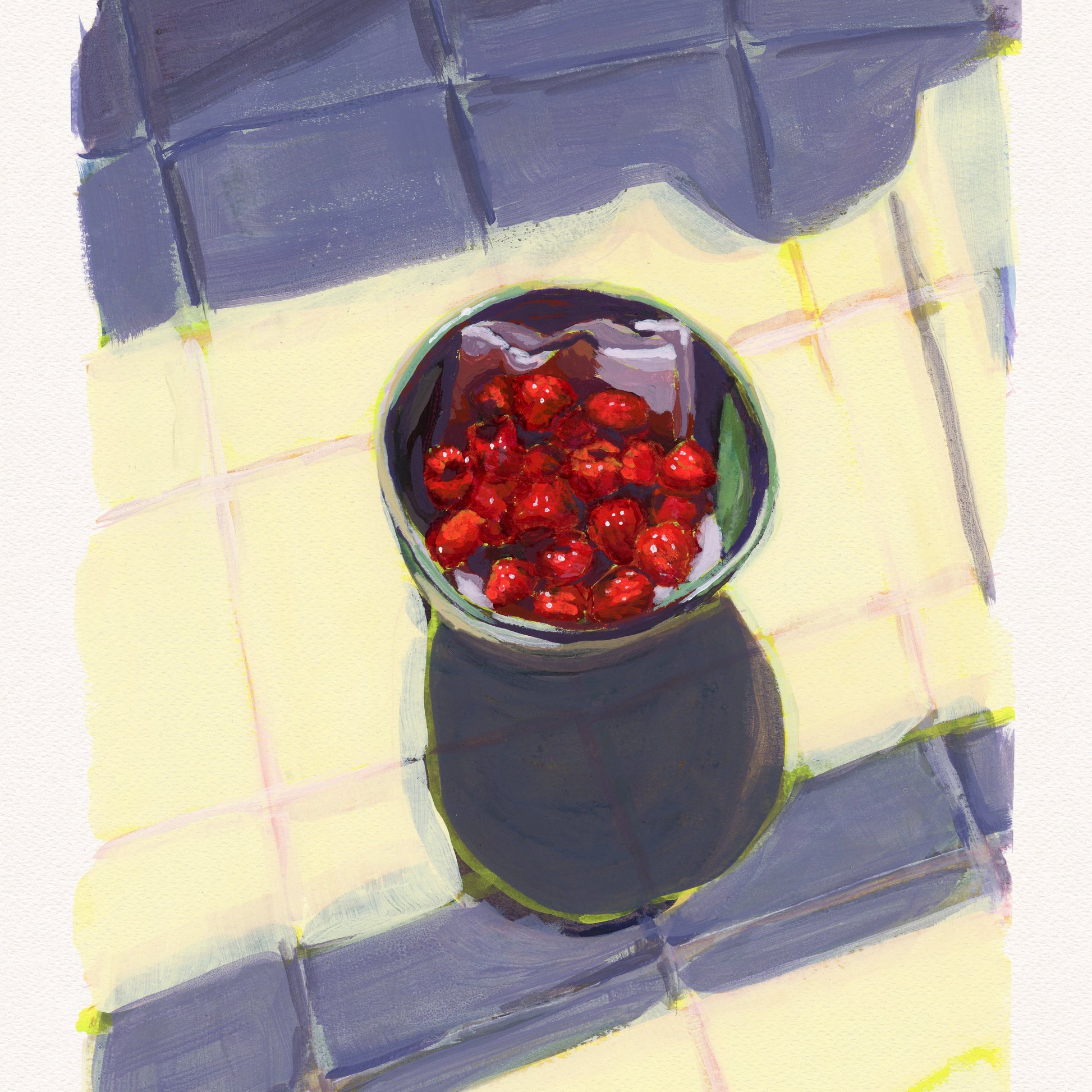 Raspberry Study Original Signed Painting